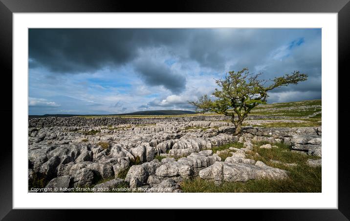 Twistleton Scar Framed Mounted Print by Robert Strachan