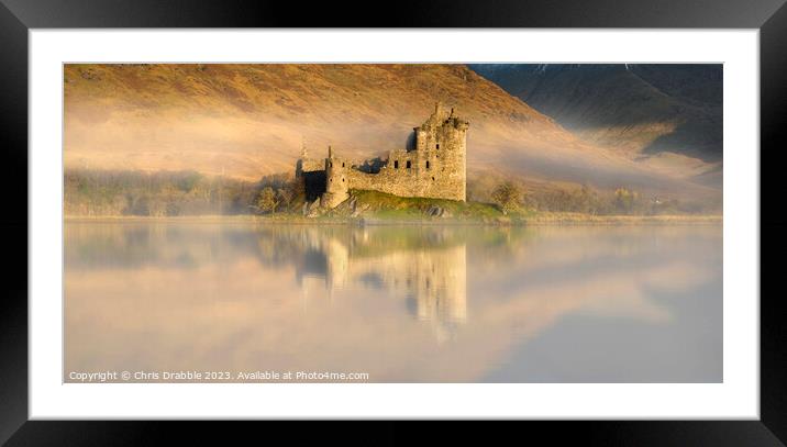 Kilchurn Castle at dawn Framed Mounted Print by Chris Drabble