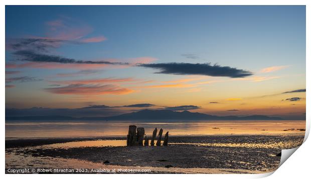 Arran sunset Print by Robert Strachan