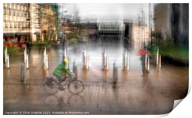 Tudor Square, Sheffield ICM Print by Chris Drabble