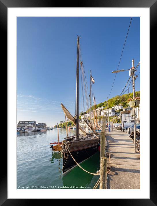 West Looe Quay Luggers Framed Mounted Print by Jim Peters