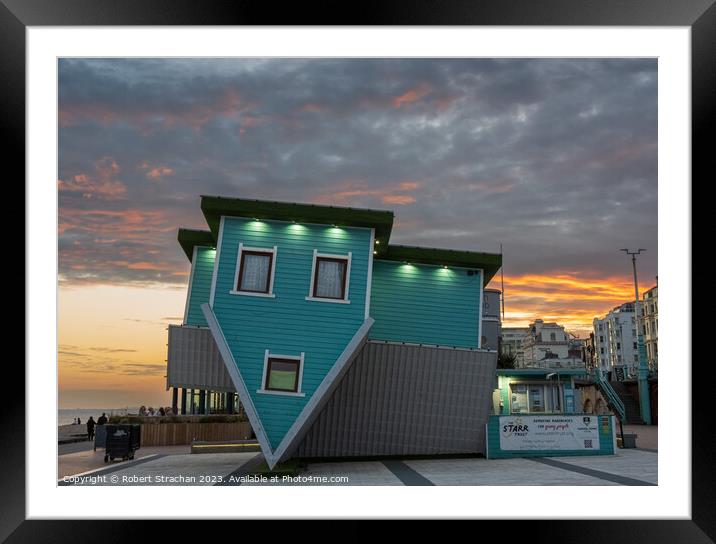 Upside down house at Sunset Framed Mounted Print by Robert Strachan
