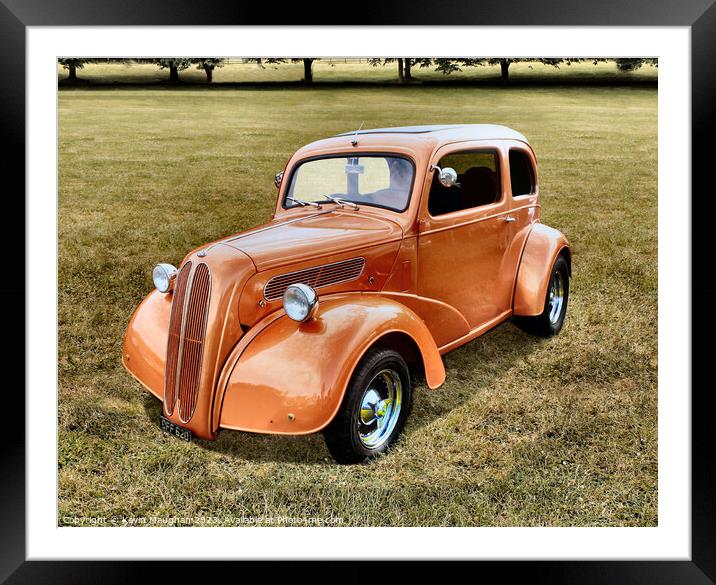 Ford Pop Hot Rod Orange Framed Mounted Print by Kevin Maughan