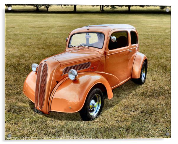 Ford Pop Hot Rod Orange Acrylic by Kevin Maughan