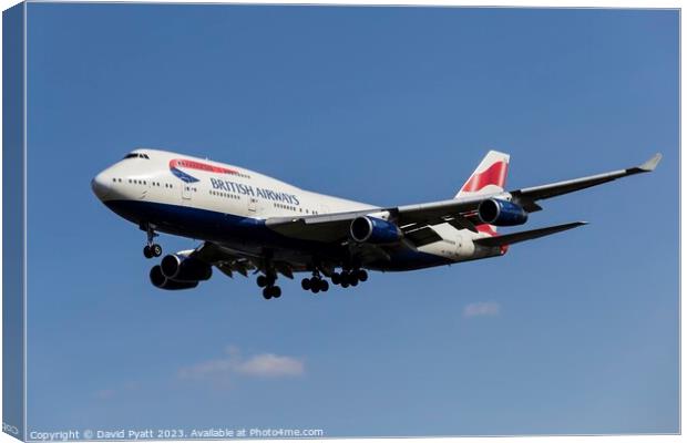 British Airways Boeing 747   Canvas Print by David Pyatt