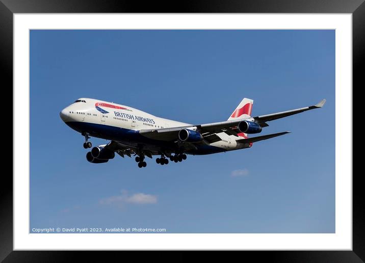 British Airways Boeing 747   Framed Mounted Print by David Pyatt