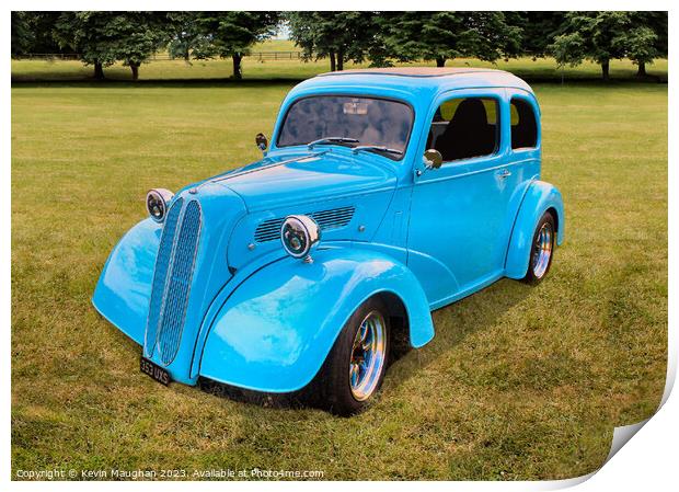 Ford Pop Hot Rod Blue Print by Kevin Maughan