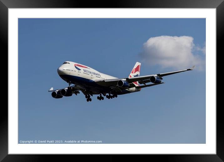 British Airways Boeing 747-436     Framed Mounted Print by David Pyatt