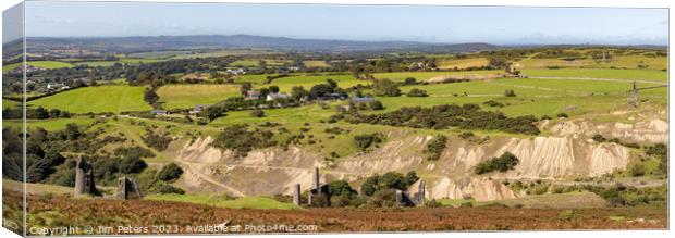 Caradon Copper mine works  Canvas Print by Jim Peters