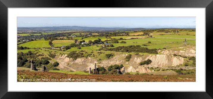 Caradon Copper mine works  Framed Mounted Print by Jim Peters