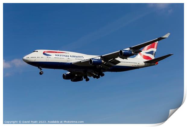 British Airways Boeing 747-436         Print by David Pyatt