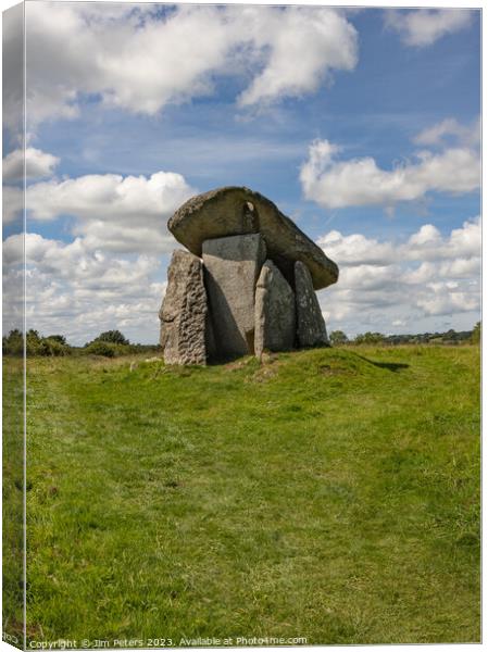 Trethevy Quoit Canvas Print by Jim Peters