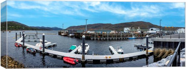 Ullapool Harbour Panorama Canvas Print by Alan Simpson