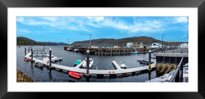 Ullapool Harbour Panorama Framed Mounted Print by Alan Simpson