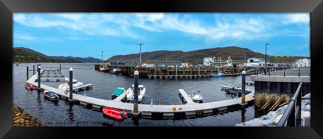 Ullapool Harbour Panorama Framed Print by Alan Simpson
