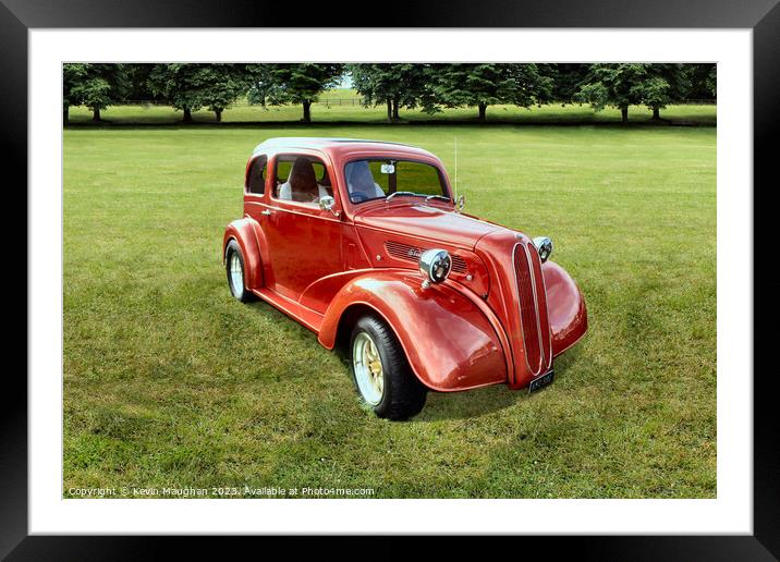 Ford Pop Hot Rod Red Framed Mounted Print by Kevin Maughan