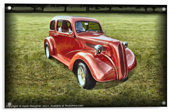 Ford Pop Hot Rod Digital Art Version Acrylic by Kevin Maughan
