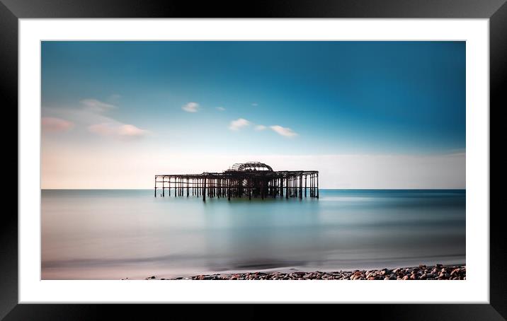 West Pier at Brighton Sussex Framed Mounted Print by CC Designs
