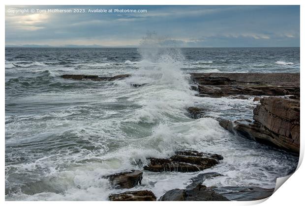 Serene Seascape on Moray Firth Print by Tom McPherson
