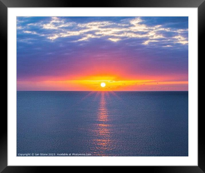 The Rising Sun at Slapton Sands  Framed Mounted Print by Ian Stone