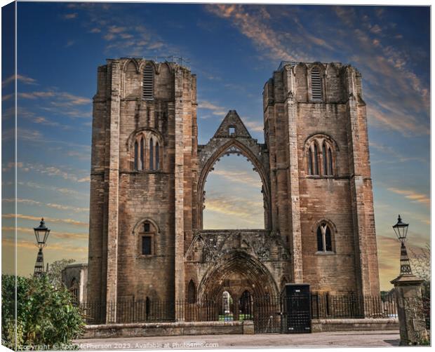 Elgin Cathedral  Canvas Print by Tom McPherson
