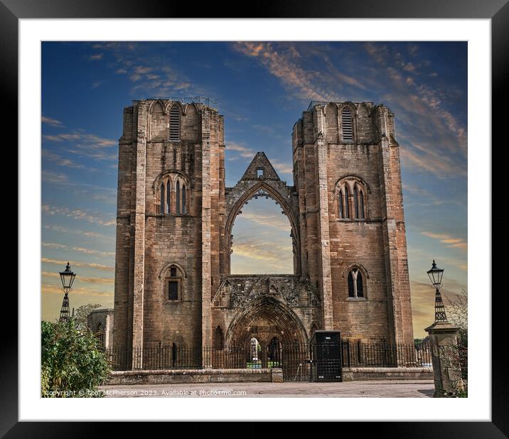 Elgin Cathedral  Framed Mounted Print by Tom McPherson