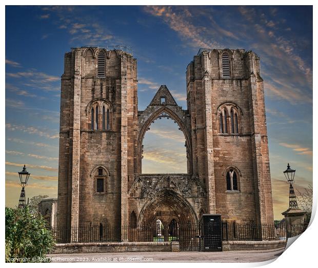 Elgin Cathedral  Print by Tom McPherson