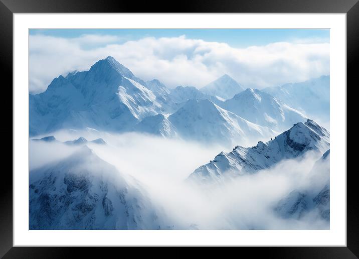 Mountain Top  Framed Mounted Print by CC Designs
