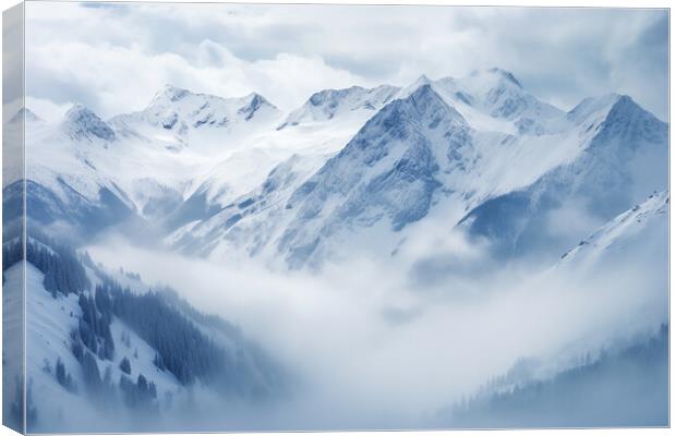 Peaks and Valleys  Canvas Print by CC Designs
