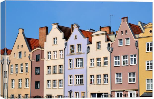 Colorful houses - Gdansk, Poland     Canvas Print by Paulina Sator
