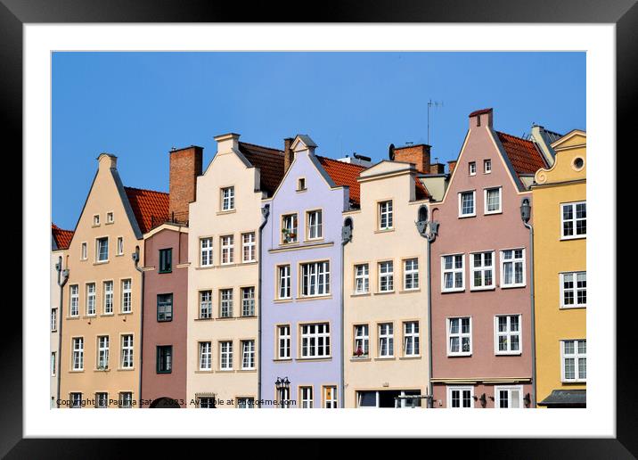 Colorful houses - Gdansk, Poland     Framed Mounted Print by Paulina Sator