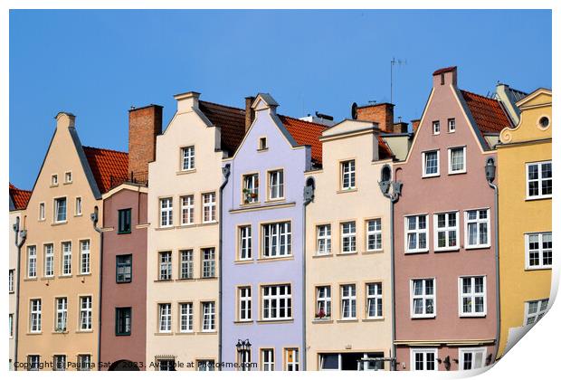 Colorful houses - Gdansk, Poland     Print by Paulina Sator