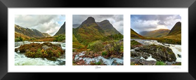 Glencoe triptych captured in  early autumn Framed Print by JC studios LRPS ARPS