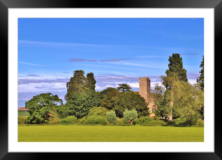 St Mary's Priory Church, Deerhurst Framed Mounted Print by Susan Snow