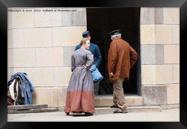 Civil War Reenactment,fort point, San francisco Framed Print by Arun 