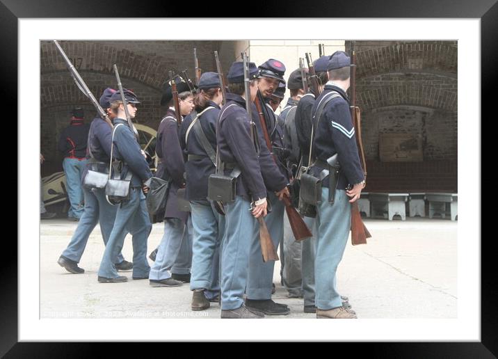 Civil War reenactment, San Francisco Framed Mounted Print by Arun 