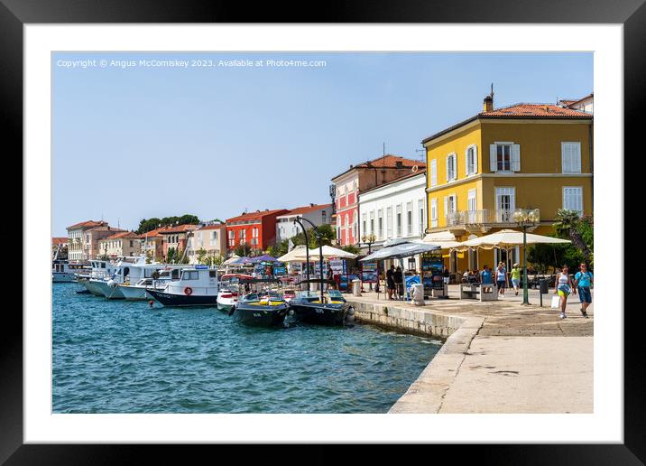 Porec seafront on Istrian Peninsula of Croatia Framed Mounted Print by Angus McComiskey