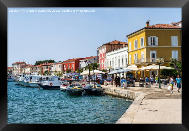 Porec seafront on Istrian Peninsula of Croatia Framed Print by Angus McComiskey