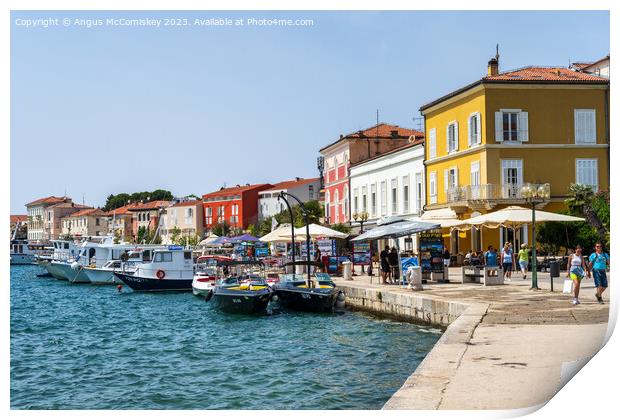Porec seafront on Istrian Peninsula of Croatia Print by Angus McComiskey