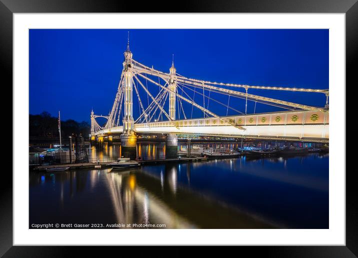 Albert Bridge Framed Mounted Print by Brett Gasser