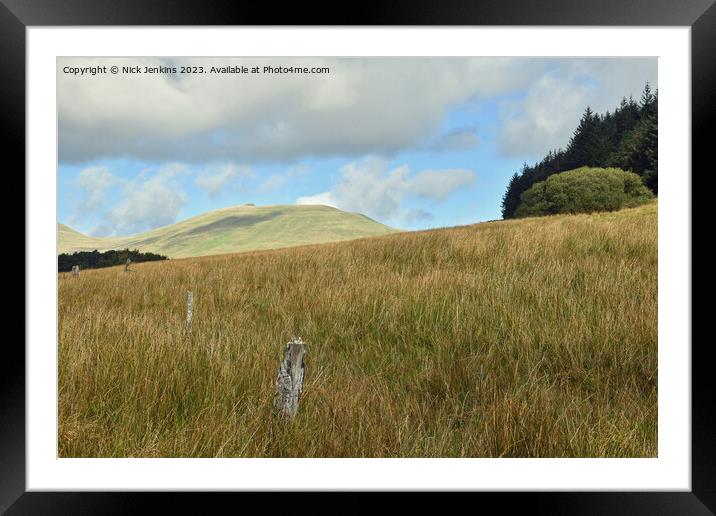 Cribyn in the Central Brecon Beacons  Framed Mounted Print by Nick Jenkins