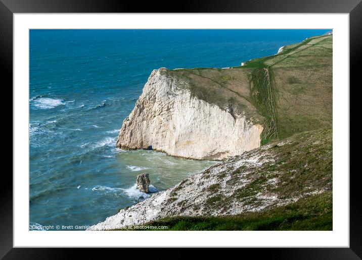 Bat's Head - Dorset Coast Framed Mounted Print by Brett Gasser