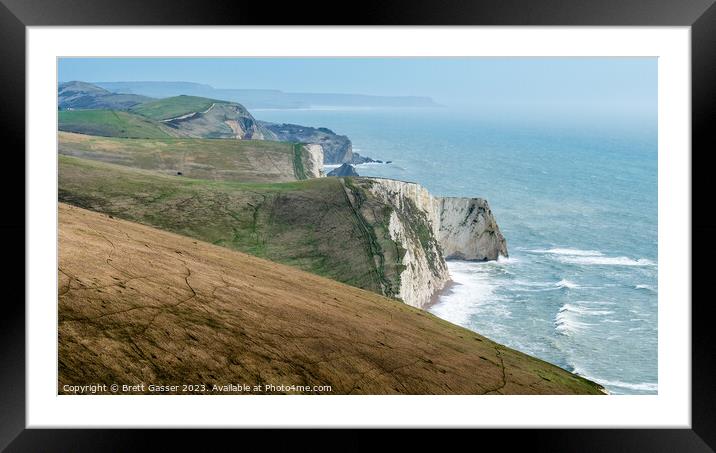 Dorset Coast Path Framed Mounted Print by Brett Gasser