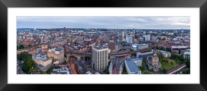 Newcastle Skyline Framed Mounted Print by Apollo Aerial Photography