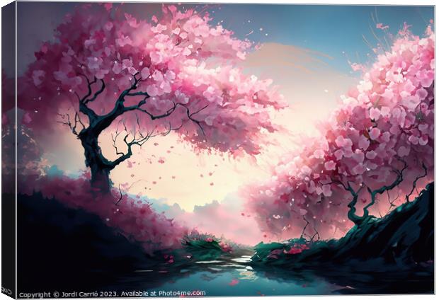 Spring in Pink - GIA-2309-1058-ABS Canvas Print by Jordi Carrio
