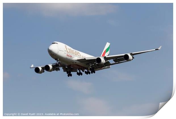 Emirates Boeing 747 SkyCargo     Print by David Pyatt