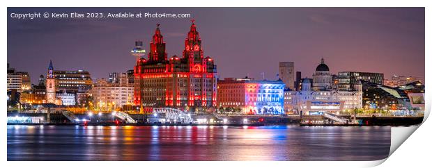 Liverpool skyline Print by Kevin Elias