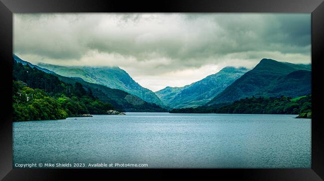 View across the Lake to the Mountain Ranges Framed Print by Mike Shields
