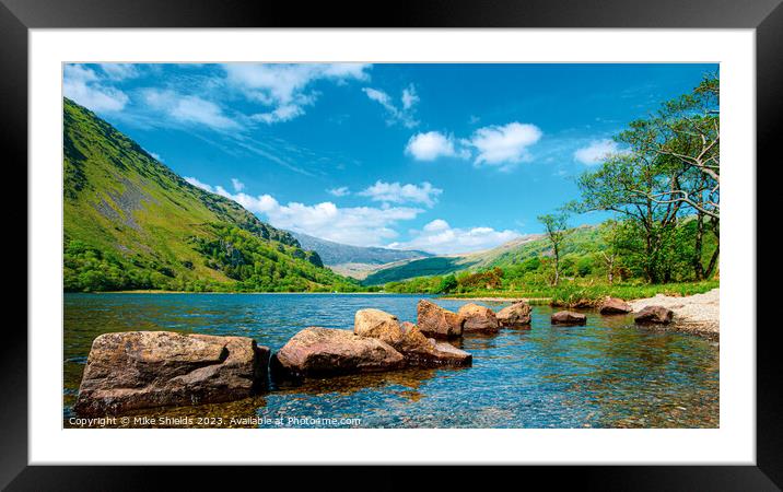 Foreground Rocks in a Clear Lake Framed Mounted Print by Mike Shields
