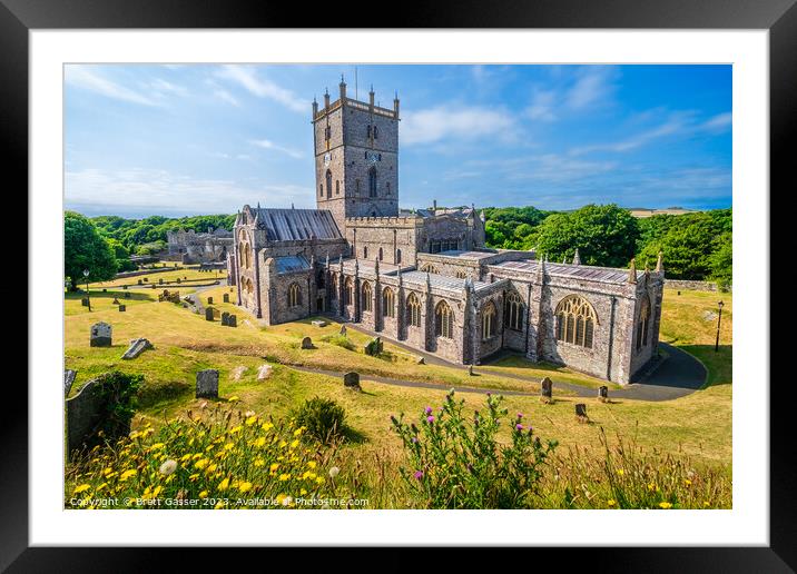 St Davids Cathedral  Framed Mounted Print by Brett Gasser